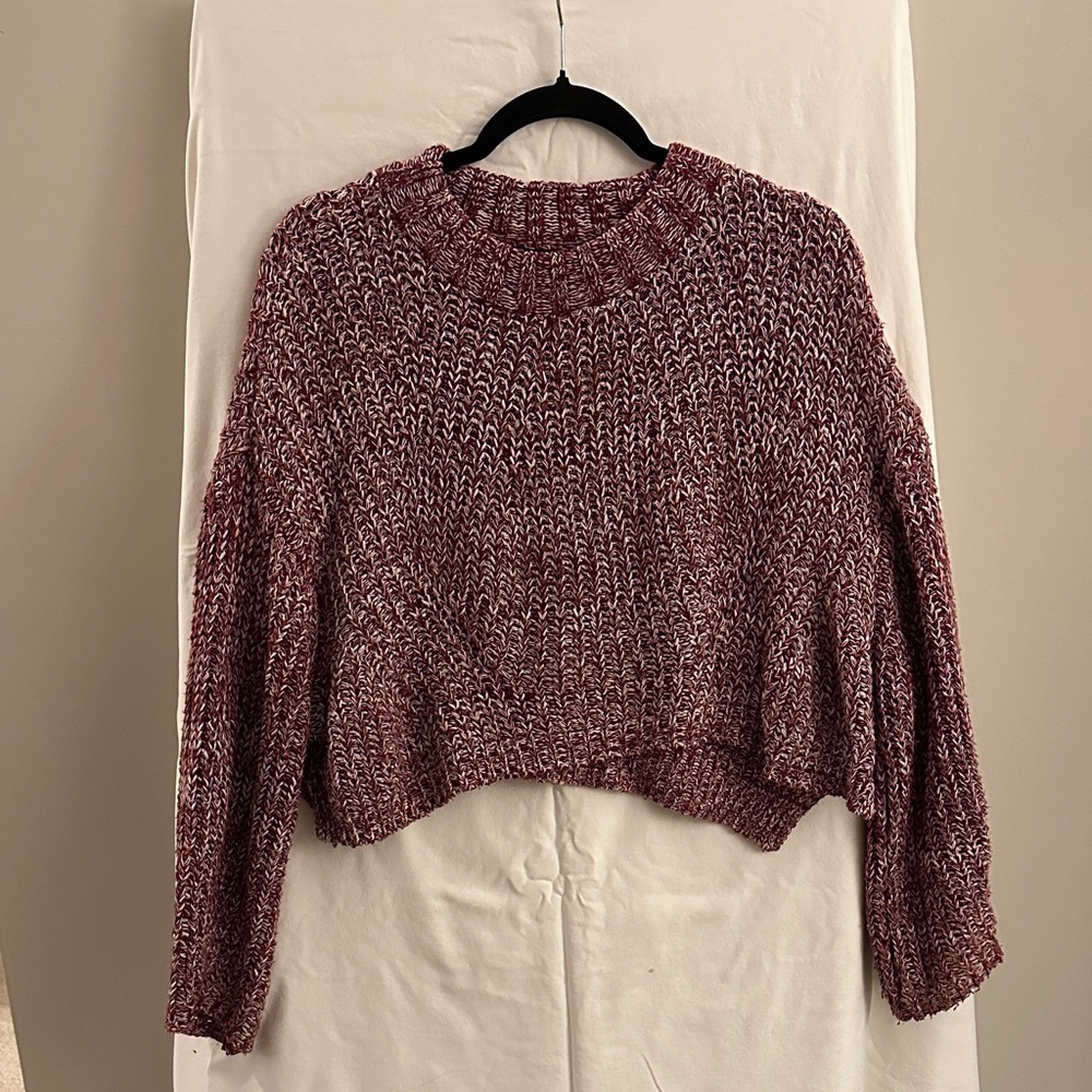 SHEIN Burgundy Knit Sweater
